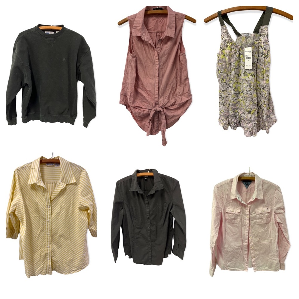 Women’s Blouse Top Shirt Reseller Lot of 6 Assorted Designers & Styles Size XL